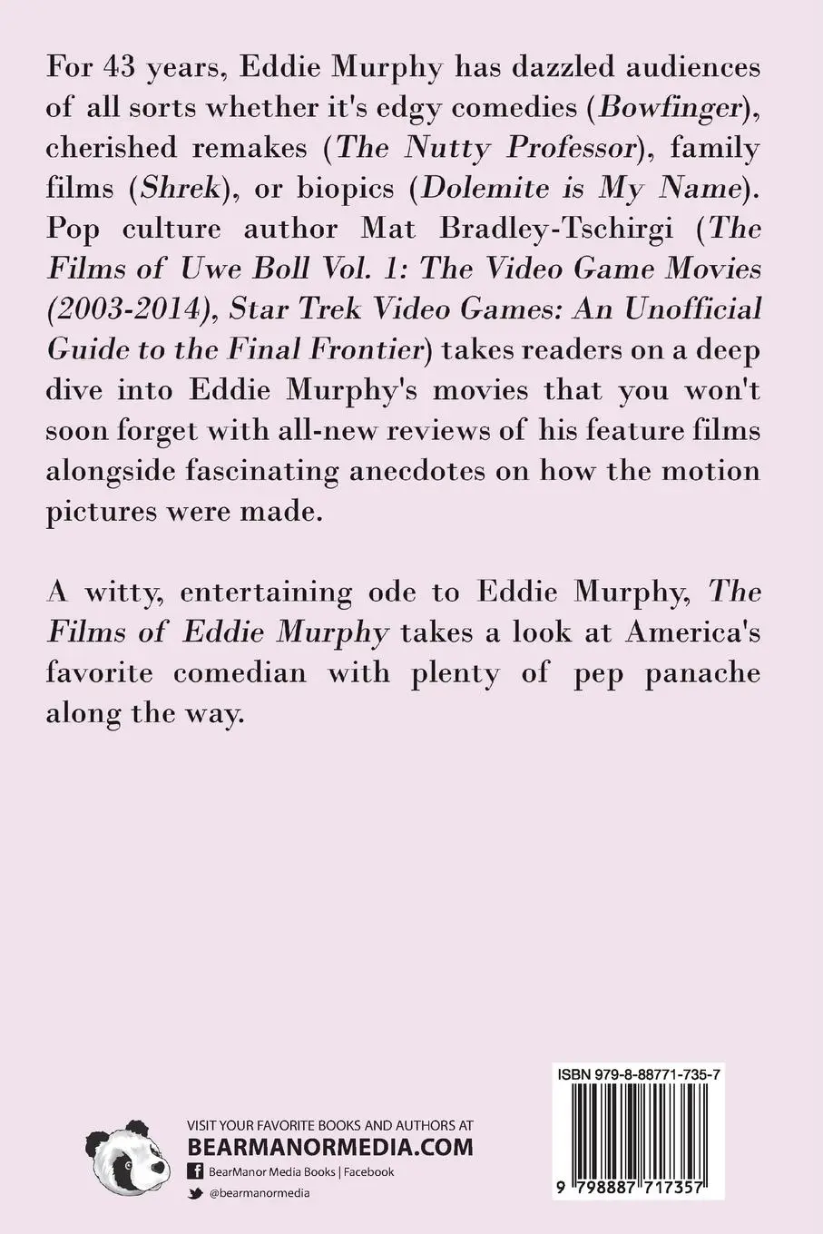 Rückseite: 9798887717357 | The Films of Eddie Murphy | Mat Bradley-Tschirgi | Taschenbuch | 2025