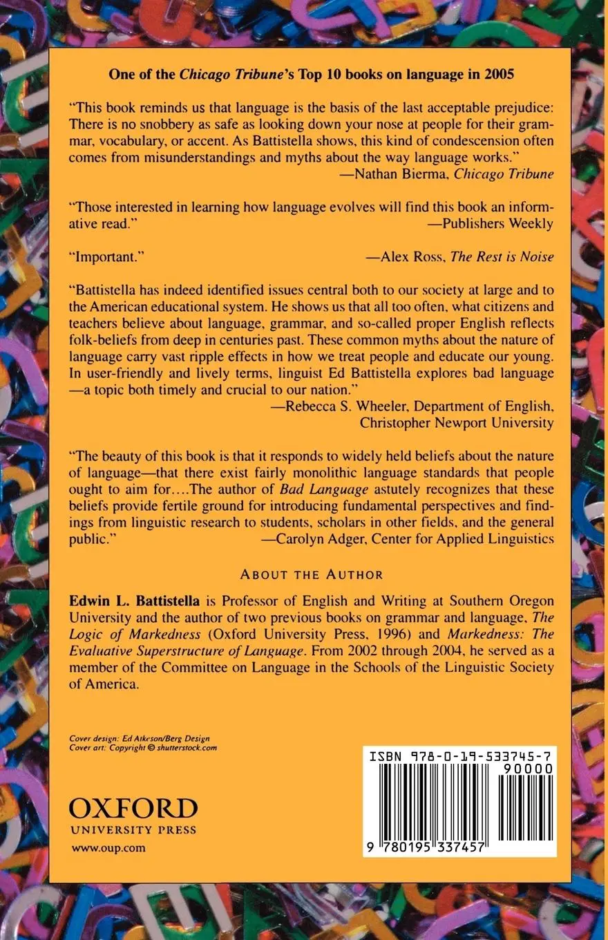 Rückseite: 9780195337457 | Bad Language | Are Some Words Better Than Others? | Battistella | Buch