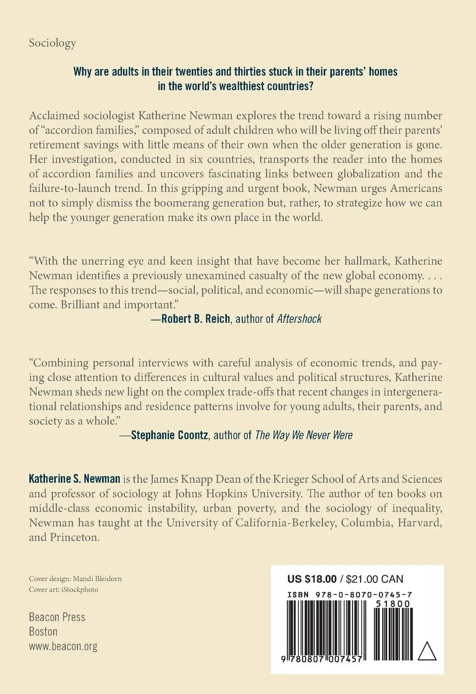 Rückseite: 9780807007457 | The Accordion Family | Katherine S. Newman | Taschenbuch | Englisch