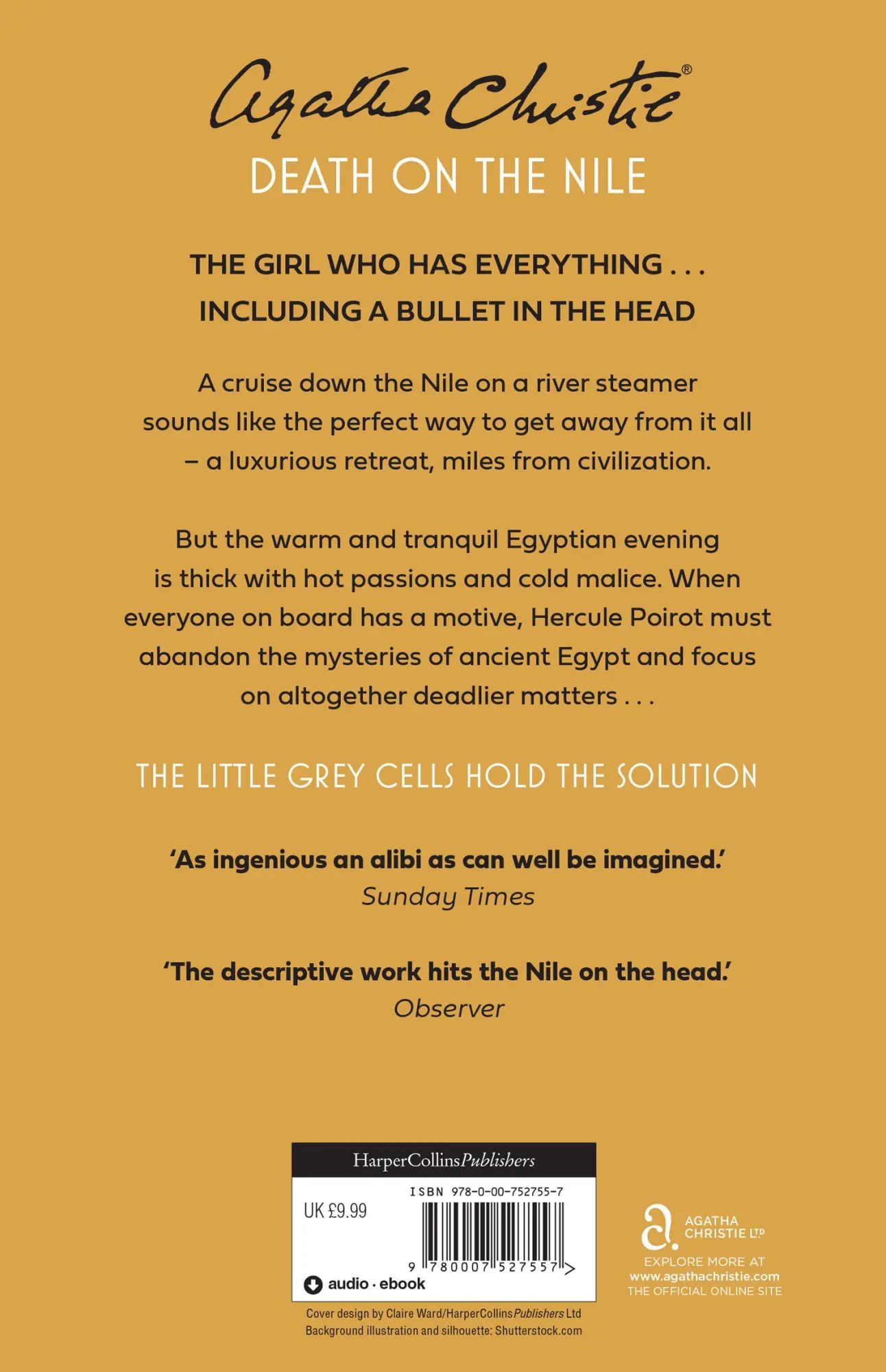 Rückseite: 9780007527557 | Death on the Nile | Agatha Christie | Taschenbuch | Poirot | 376 S.