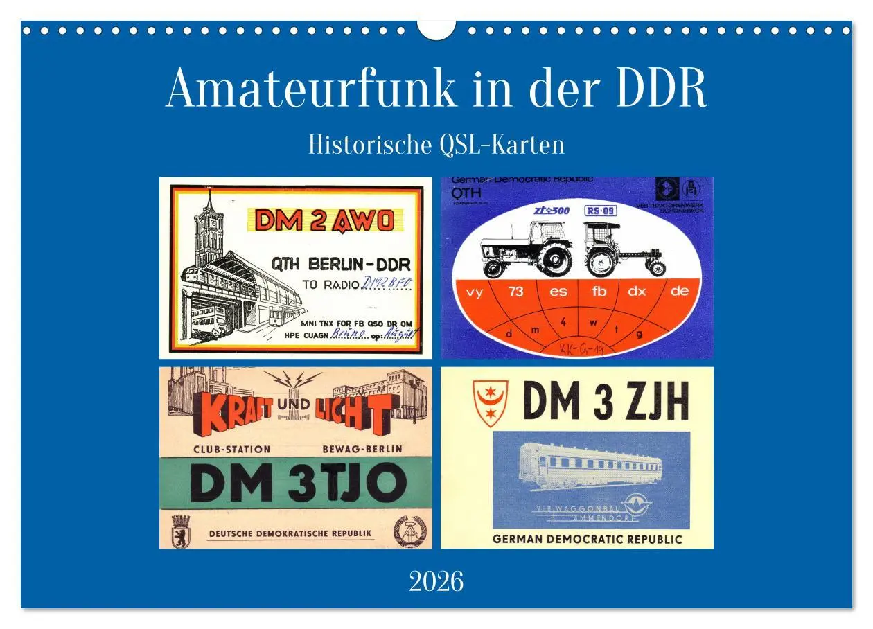 Cover: 9783457307557 | Amateurfunk in der DDR - Historische QSL-Karten (Wandkalender 2026...
