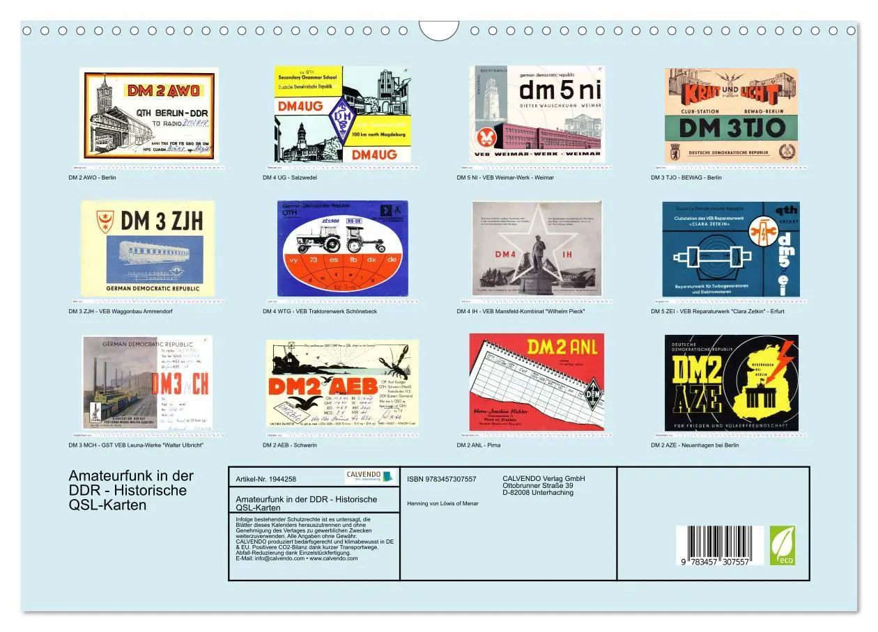 Bild: 9783457307557 | Amateurfunk in der DDR - Historische QSL-Karten (Wandkalender 2026...