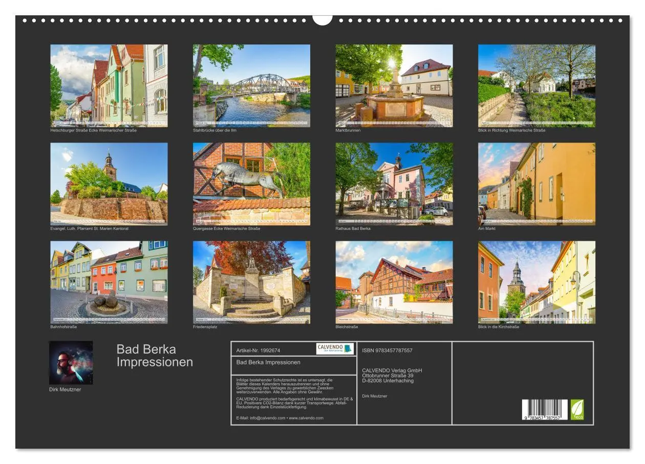 Bild: 9783457787557 | Bad Berka Impressionen (Wandkalender 2026 DIN A2 quer), CALVENDO...