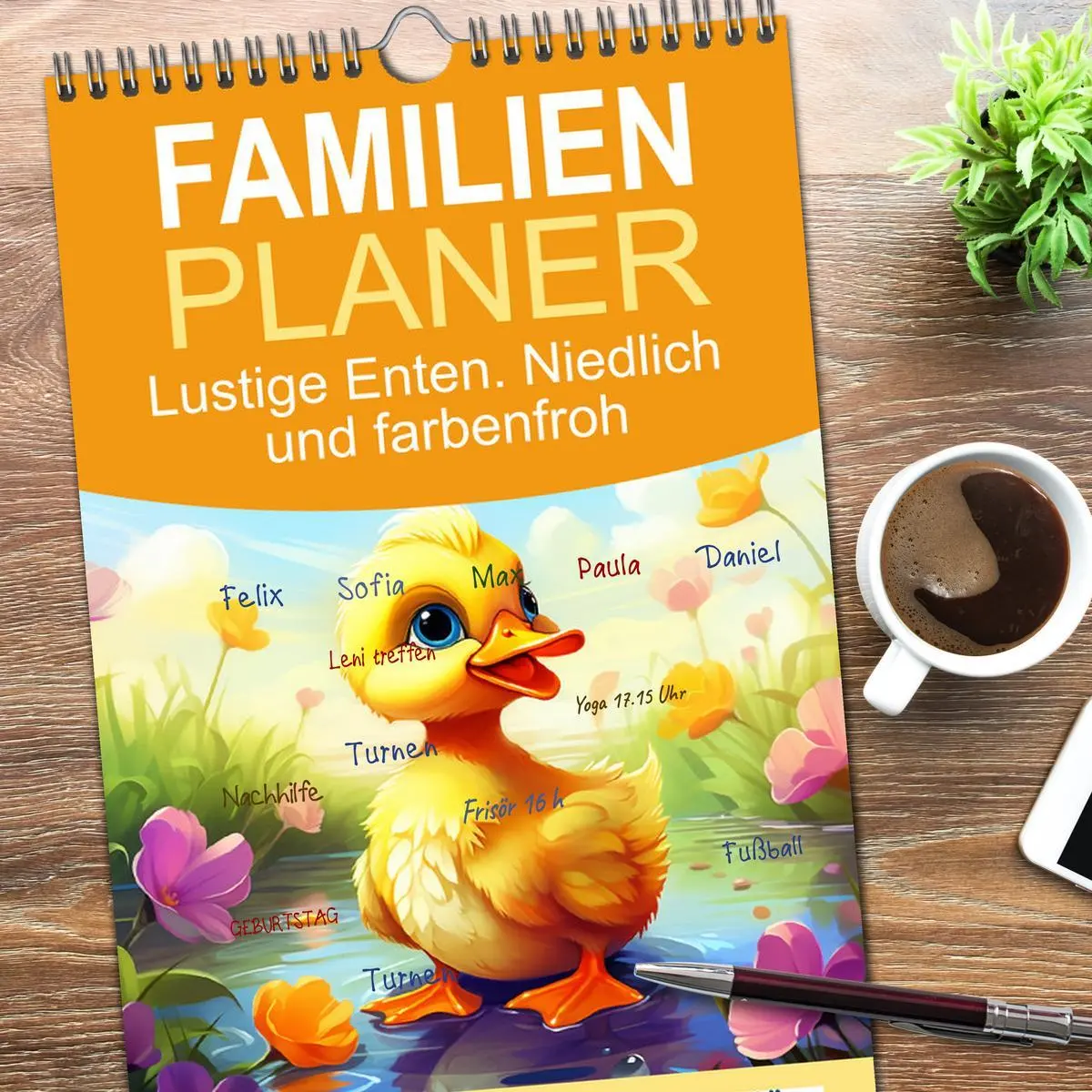 Bild: 9783516497557 | Familienplaner 2026 - Lustige Enten. Niedlich und farbenfroh mit 5...
