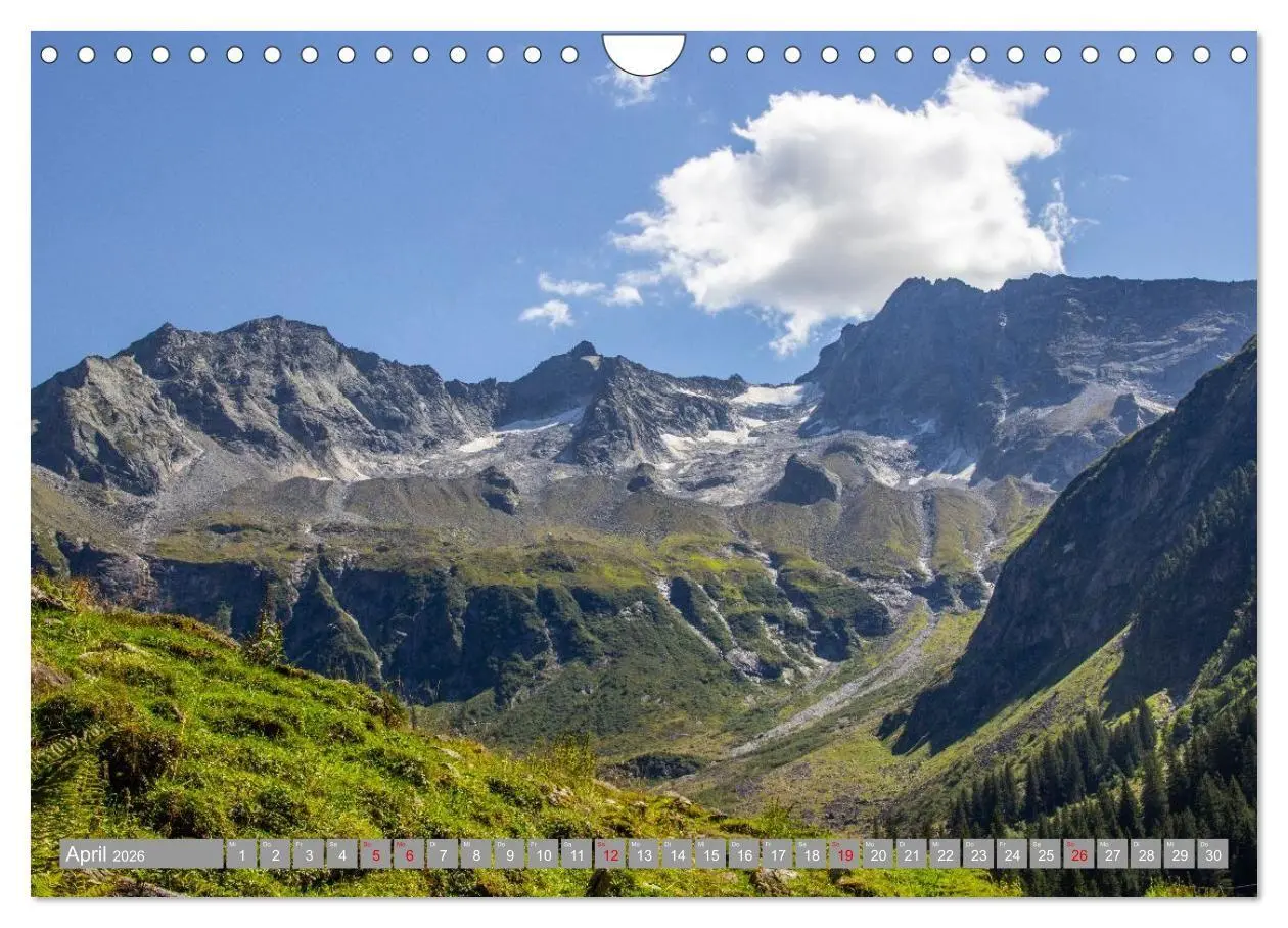 Bild: 9783516707557 | Die Zillertaler Alpen (Wandkalender 2026 DIN A4 quer), CALVENDO...