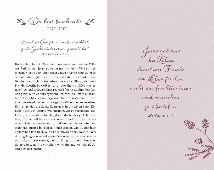 Bild: 9783765507557 | JOY - So beschenkt bist du | 24 Sofapausen im Advent | Anne Löwen