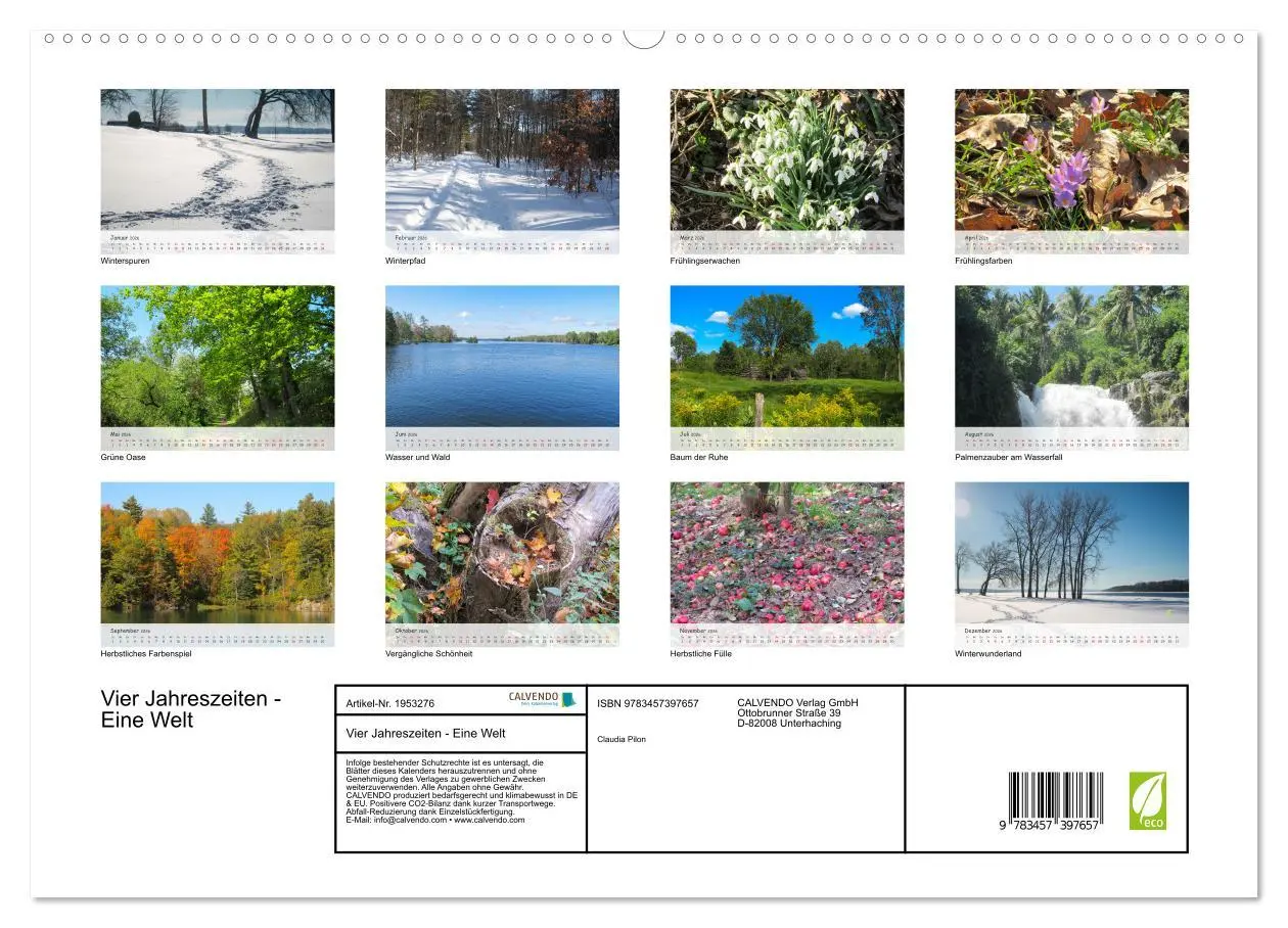Bild: 9783457397657 | Vier Jahreszeiten - Eine Welt (hochwertiger Premium Wandkalender...