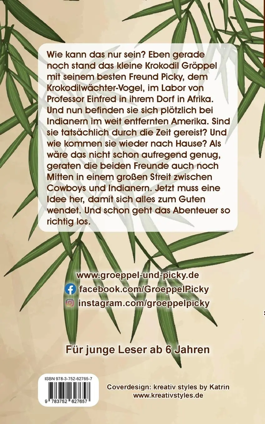 Rückseite: 9783752627657 | Gröppel und Picky bei den Indianern | Ein Zeitreiseabenteuer | Roberg
