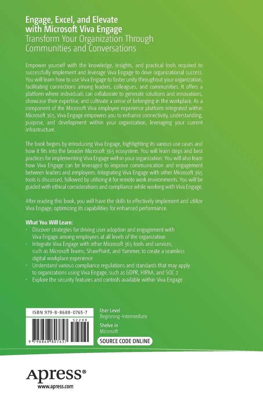 Rückseite: 9798868807657 | Engage, Excel, and Elevate with Microsoft Viva Engage | Waghmare