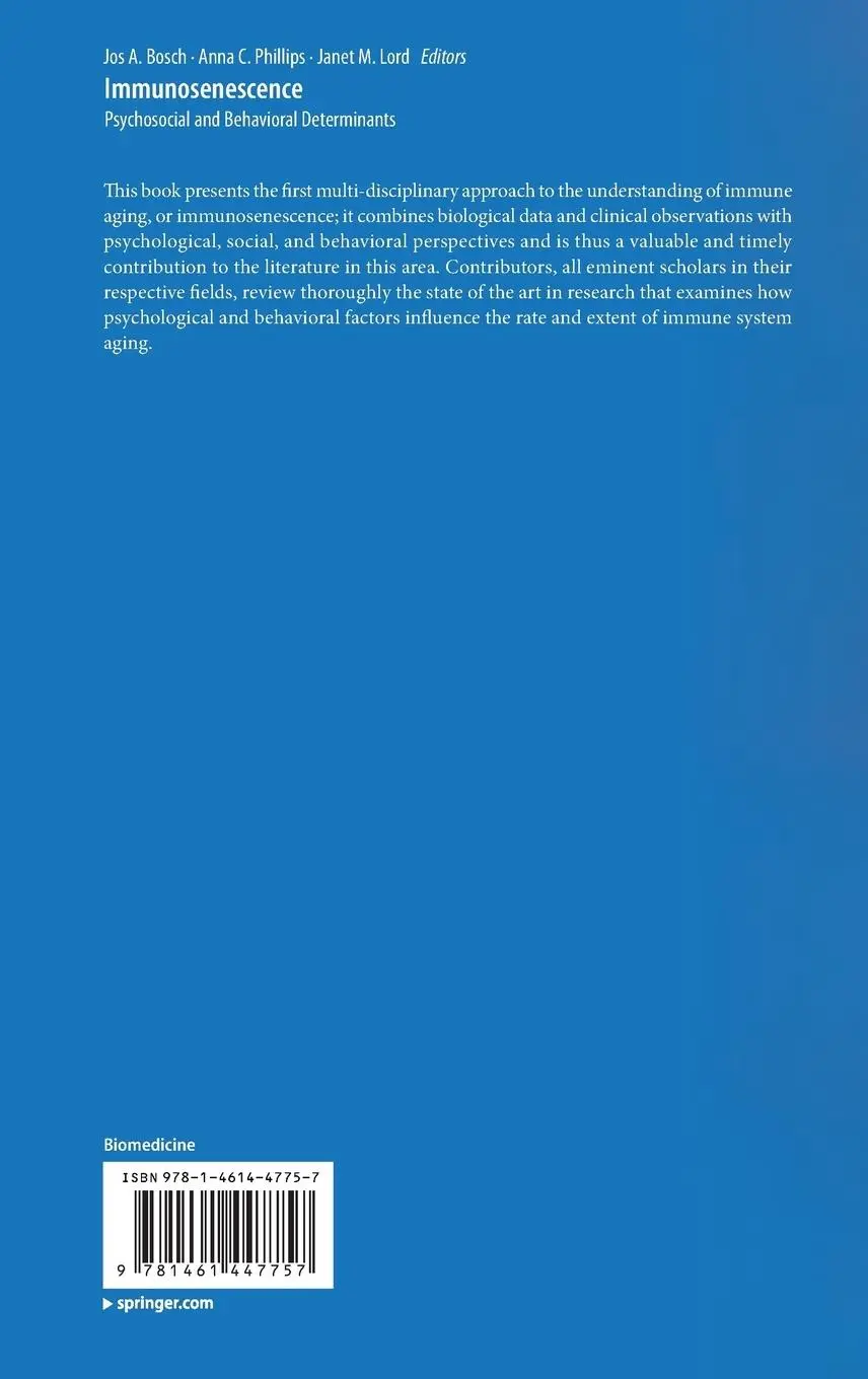 Rückseite: 9781461447757 | Immunosenescence | Psychosocial and Behavioral Determinants | Buch | x