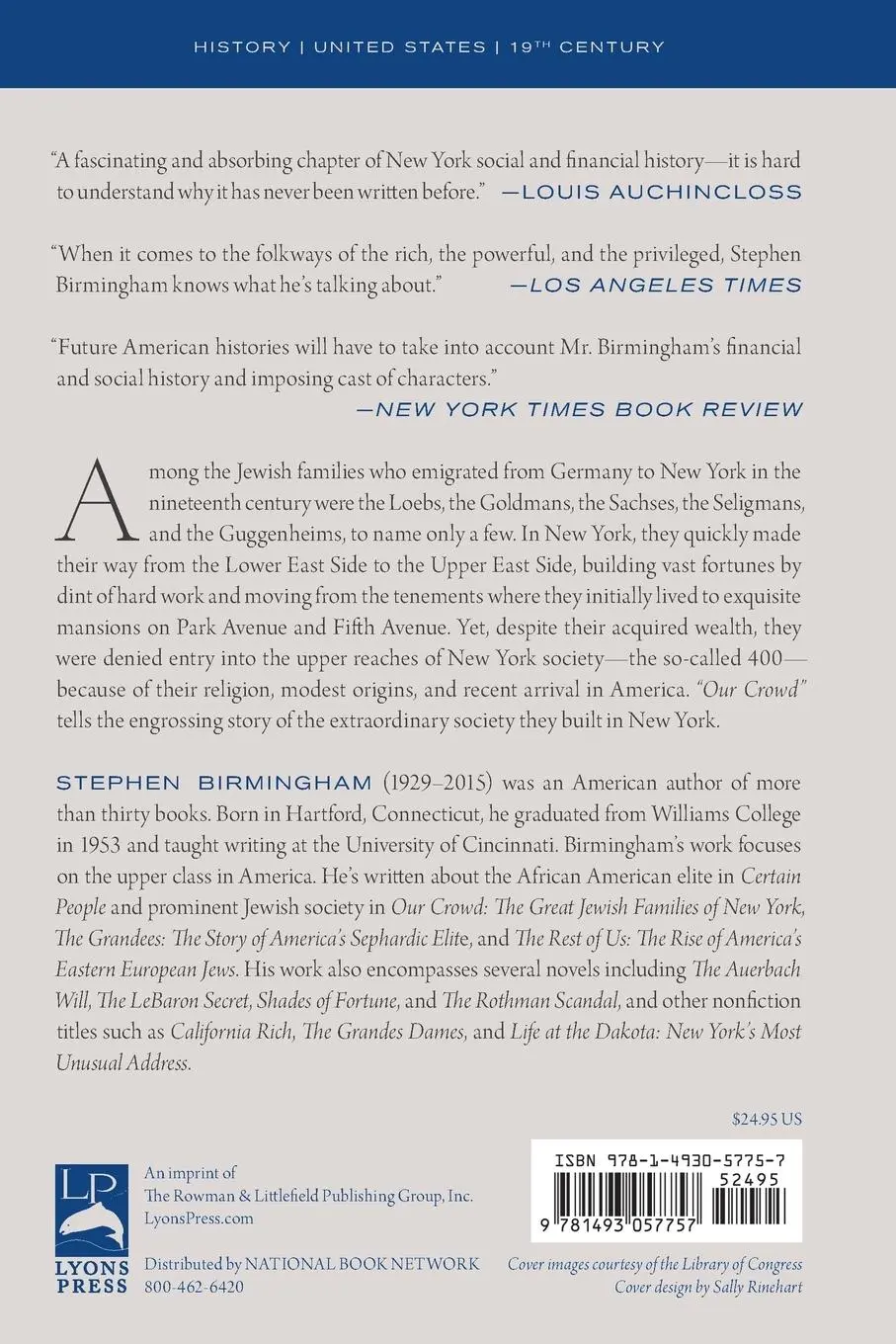 Rückseite: 9781493057757 | "Our Crowd" | Stephen Birmingham | Taschenbuch | Englisch | 2021