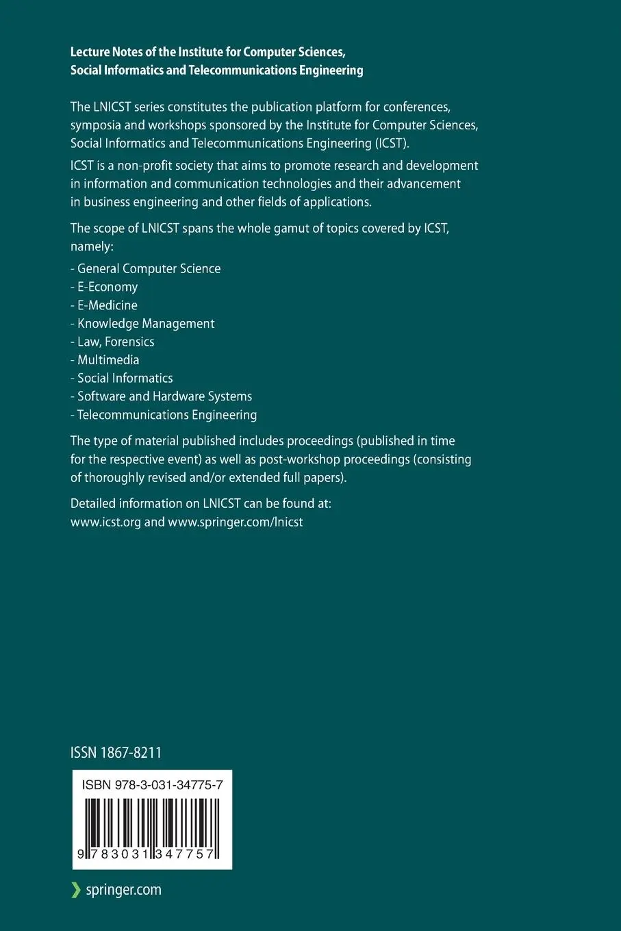 Rückseite: 9783031347757 | Mobile and Ubiquitous Systems: Computing, Networking and Services