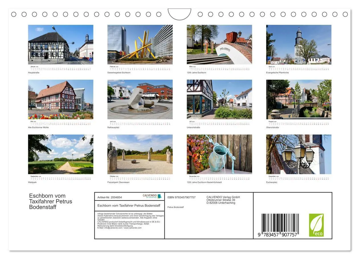 Bild: 9783457907757 | Eschborn vom Taxifahrer Petrus Bodenstaff (Wandkalender 2026 DIN A4...