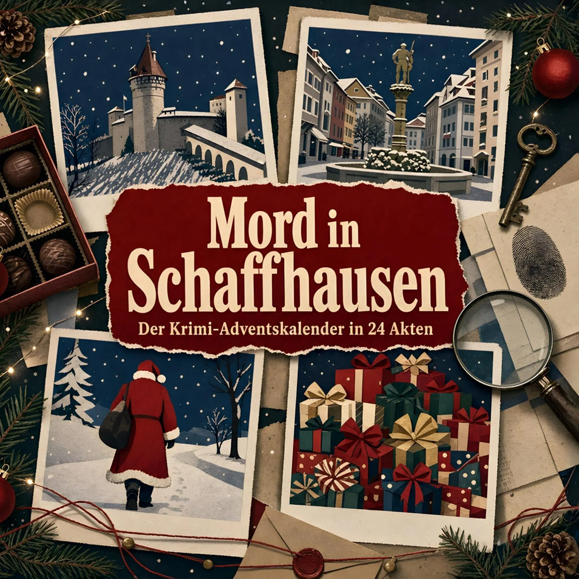 Cover: 9783696117757 | Mord in Schaffhausen | Der Krimi-Adventskalender in 24 Akten | Maier