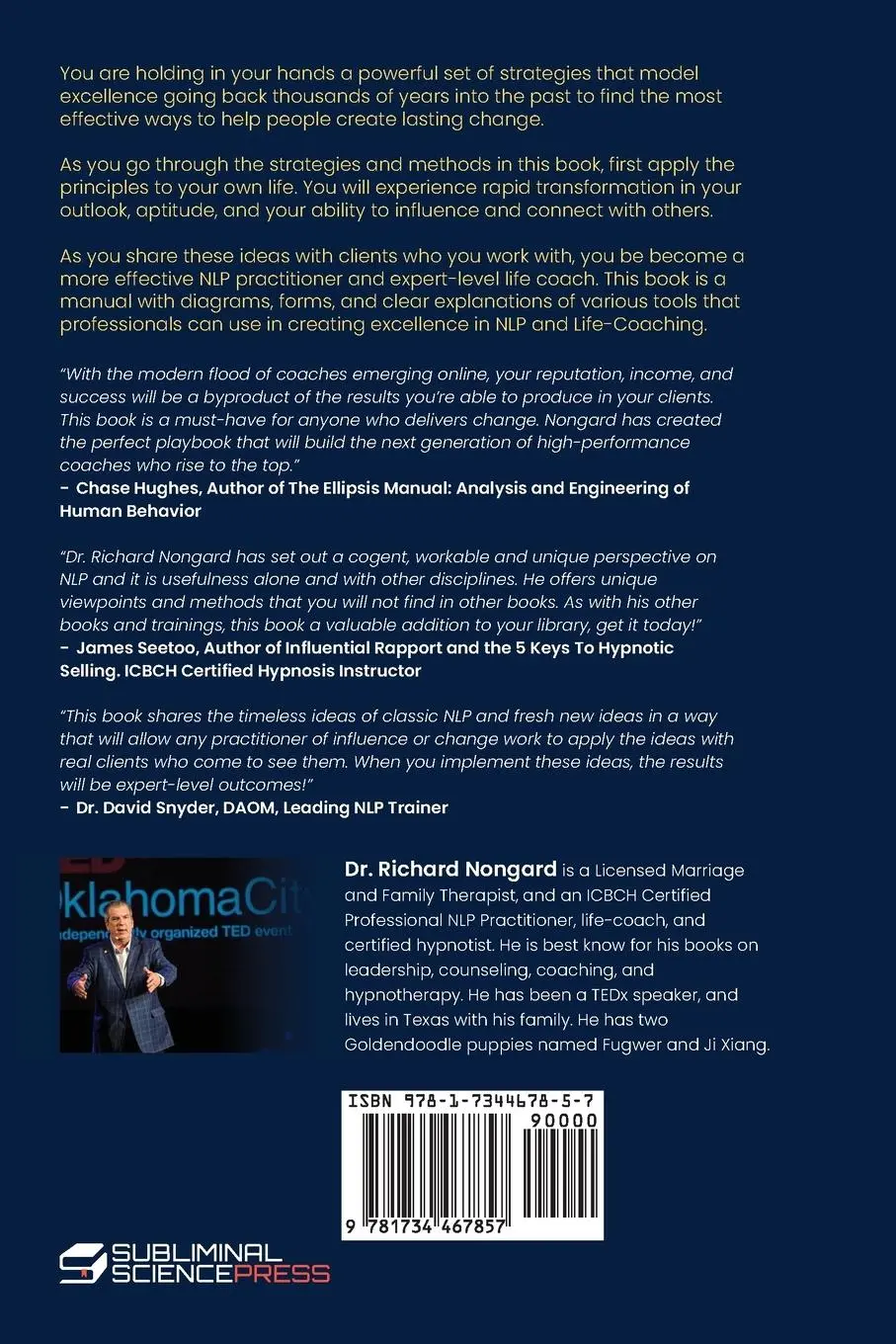 Rückseite: 9781734467857 | Excellence in NLP and Life Coaching | Richard Nongard | Taschenbuch