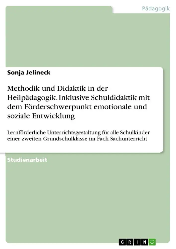 Cover: 9783346877857 | Methodik und Didaktik in der Heilpädagogik. Inklusive Schuldidaktik...