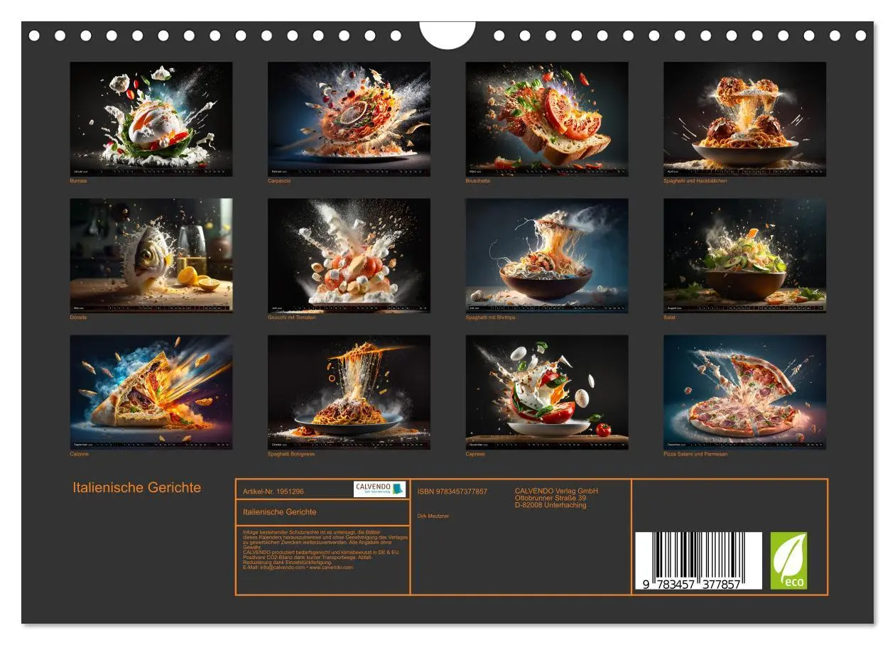 Bild: 9783457377857 | Italienische Gerichte (Wandkalender 2026 DIN A4 quer), CALVENDO...