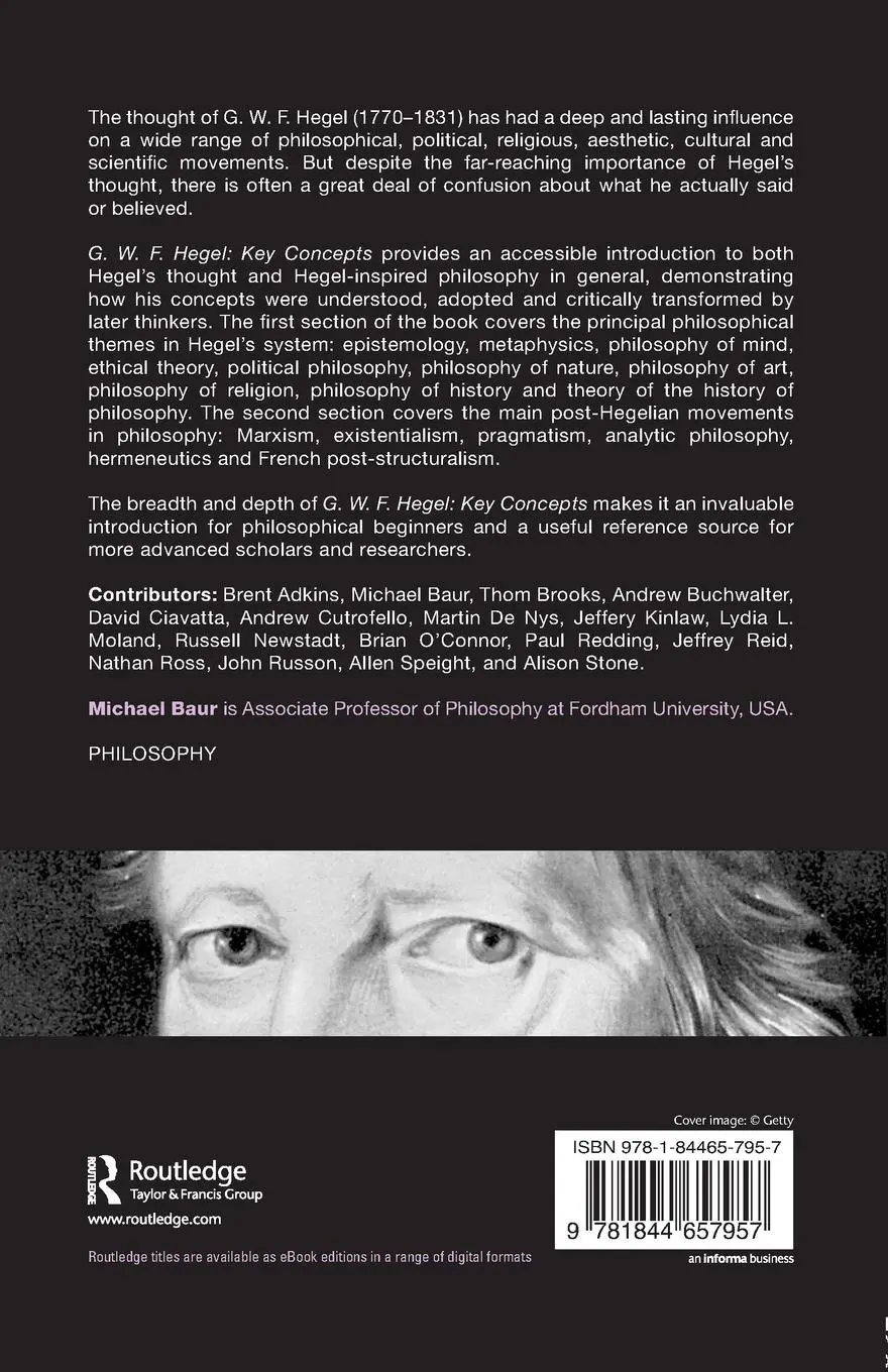 Rückseite: 9781844657957 | G. W. F. Hegel | Key Concepts | Michael Baur | Taschenbuch | Englisch