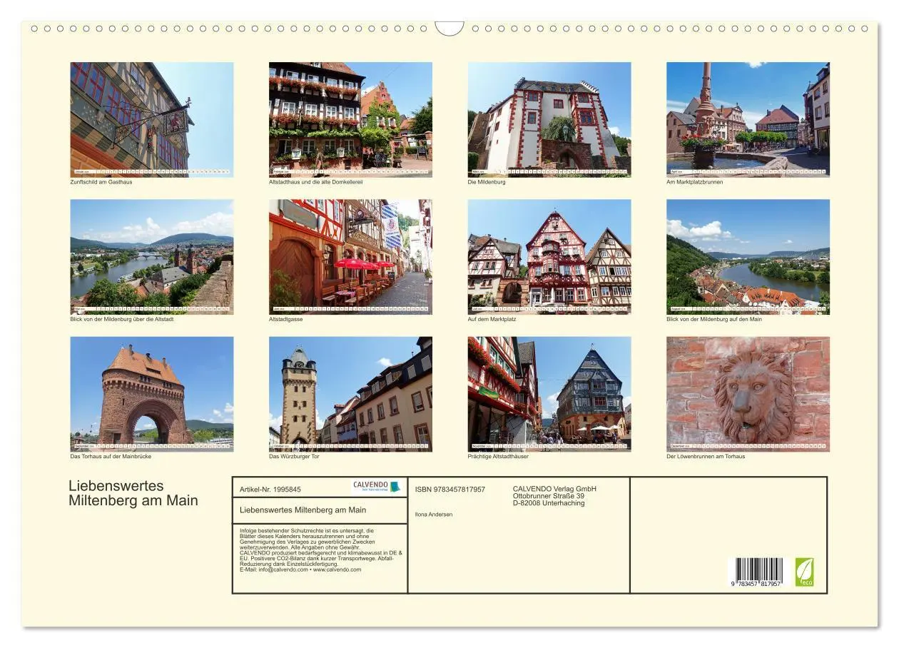 Bild: 9783457817957 | Liebenswertes Miltenberg am Main (Wandkalender 2026 DIN A2 quer),...