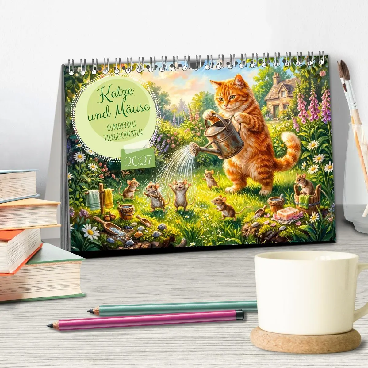 Bild: 9783594367957 | Katze und Mäuse - Humorvolle Tiergeschichten (Tischkalender 2027...