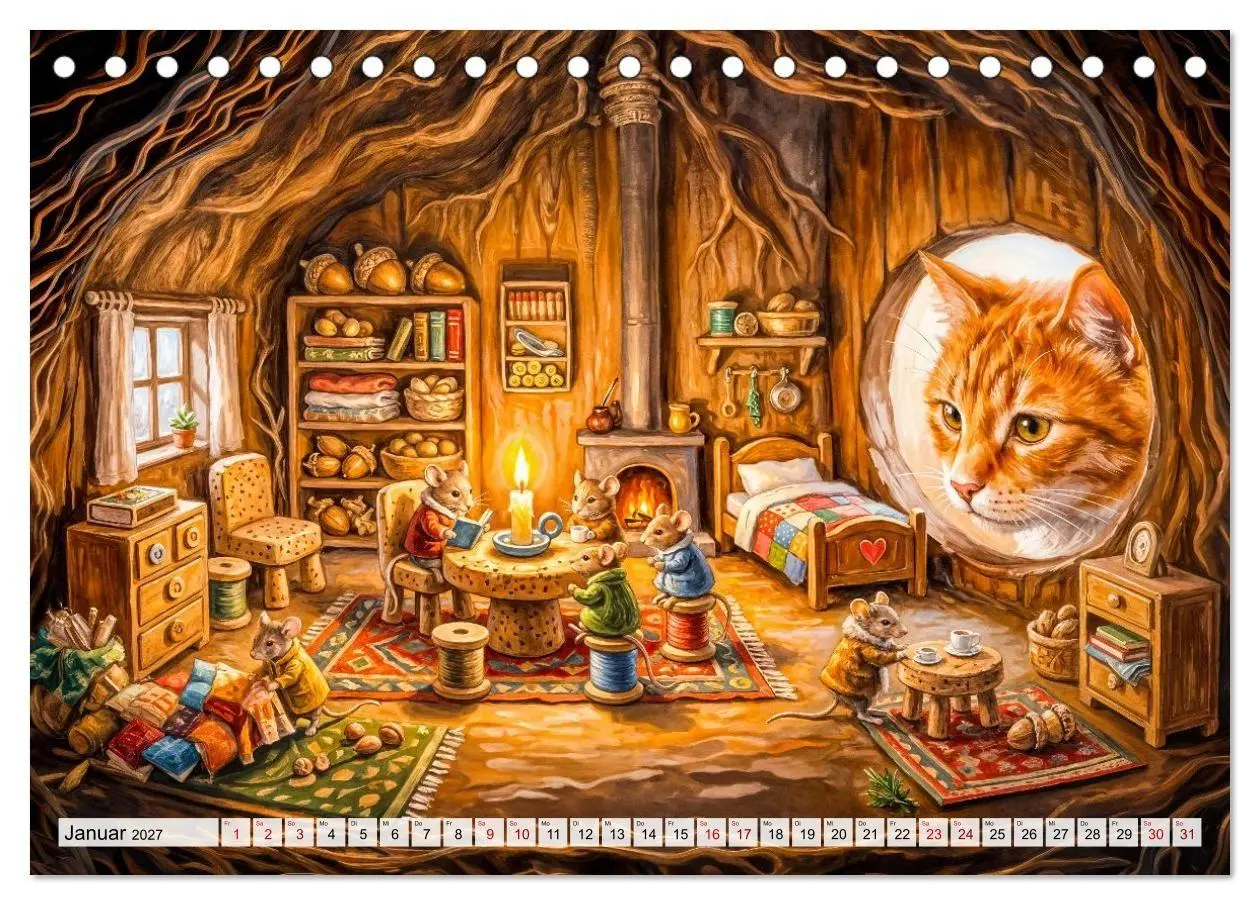 Bild: 9783594367957 | Katze und Mäuse - Humorvolle Tiergeschichten (Tischkalender 2027...