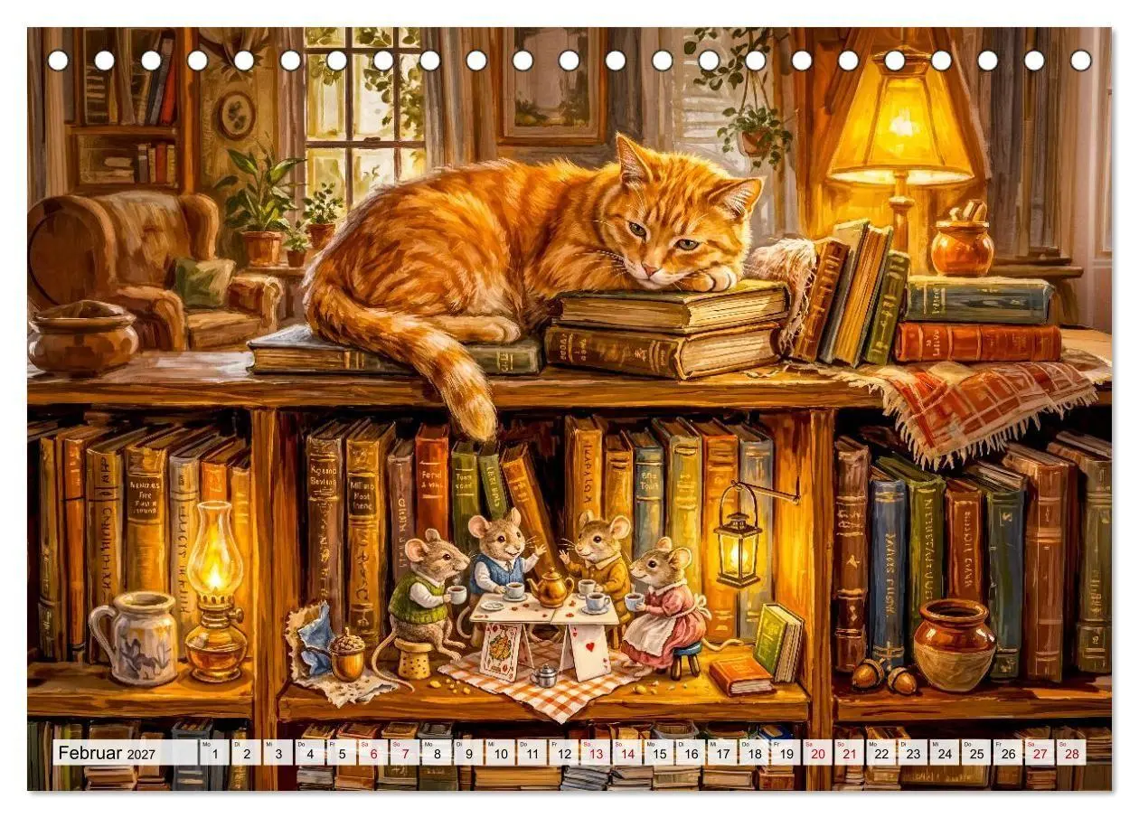 Bild: 9783594367957 | Katze und Mäuse - Humorvolle Tiergeschichten (Tischkalender 2027...