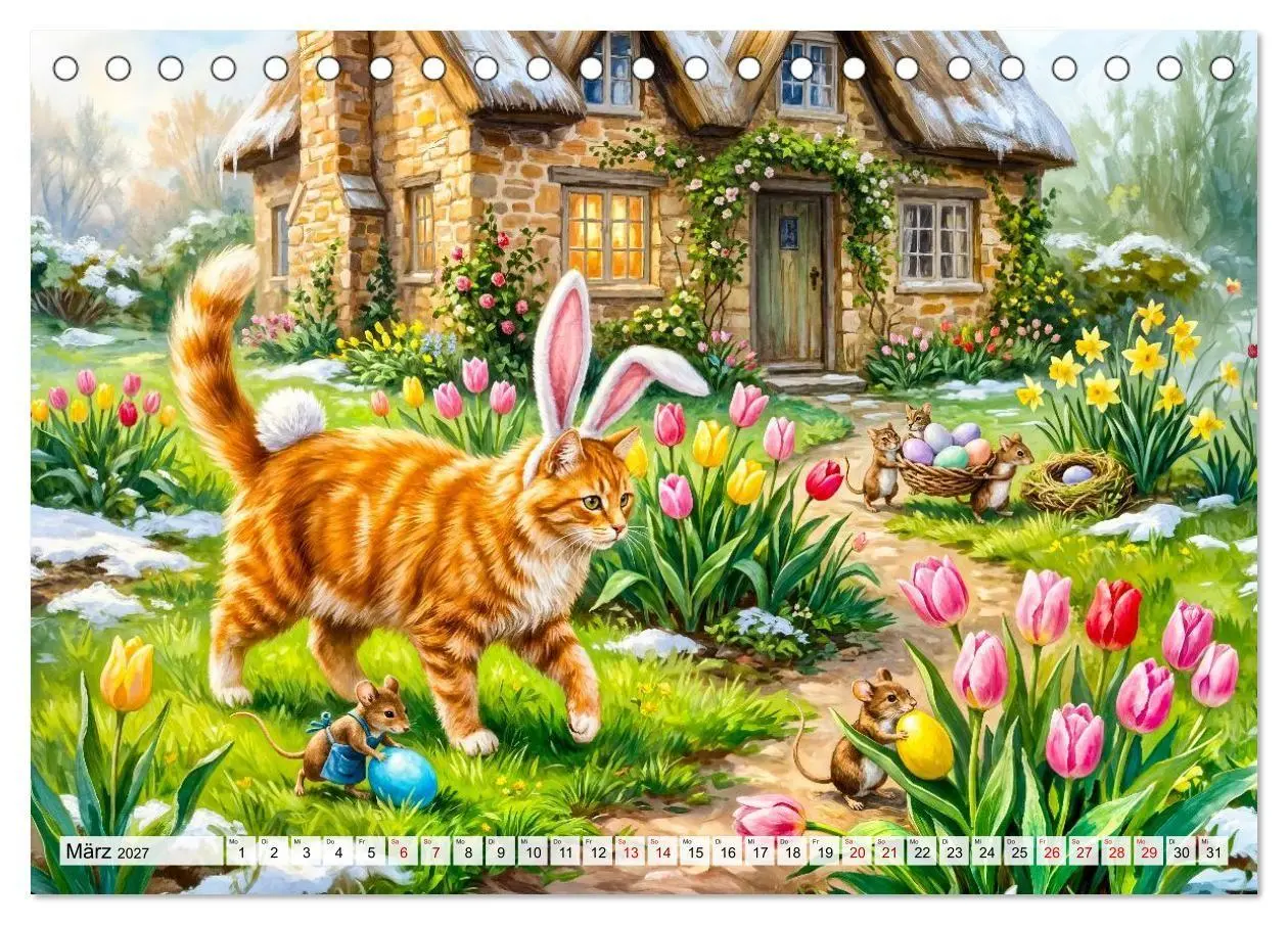 Bild: 9783594367957 | Katze und Mäuse - Humorvolle Tiergeschichten (Tischkalender 2027...