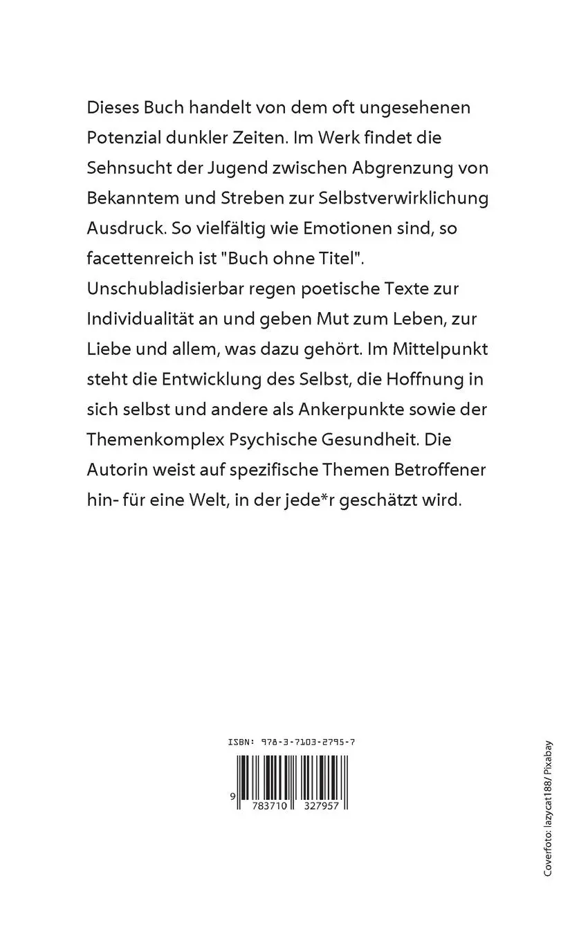 Rückseite: 9783710327957 | Buch ohne Titel | Von der Sehnsucht, lebendig zu sein | Fischer | Buch