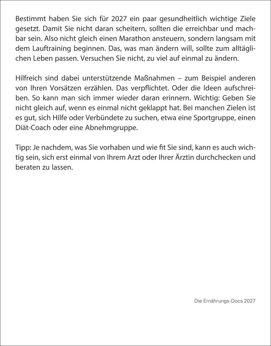 Bild: 9783756417957 | Die Ernährungs-Docs - Gesund durch das Jahr Tagesabreißkalender 2027