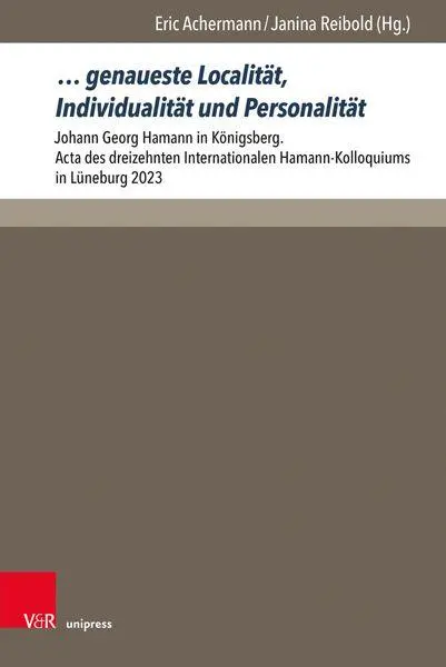 Autor: 9783847117957 | ... genaueste Localität, Individualität und Personalität | Buch | 2024