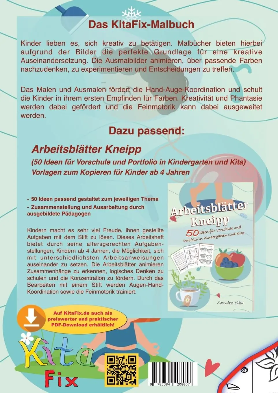 Rückseite: 9783384208057 | KitaFix Malbuch Kneipp | Sandra Plha | Taschenbuch | 116 S. | Deutsch