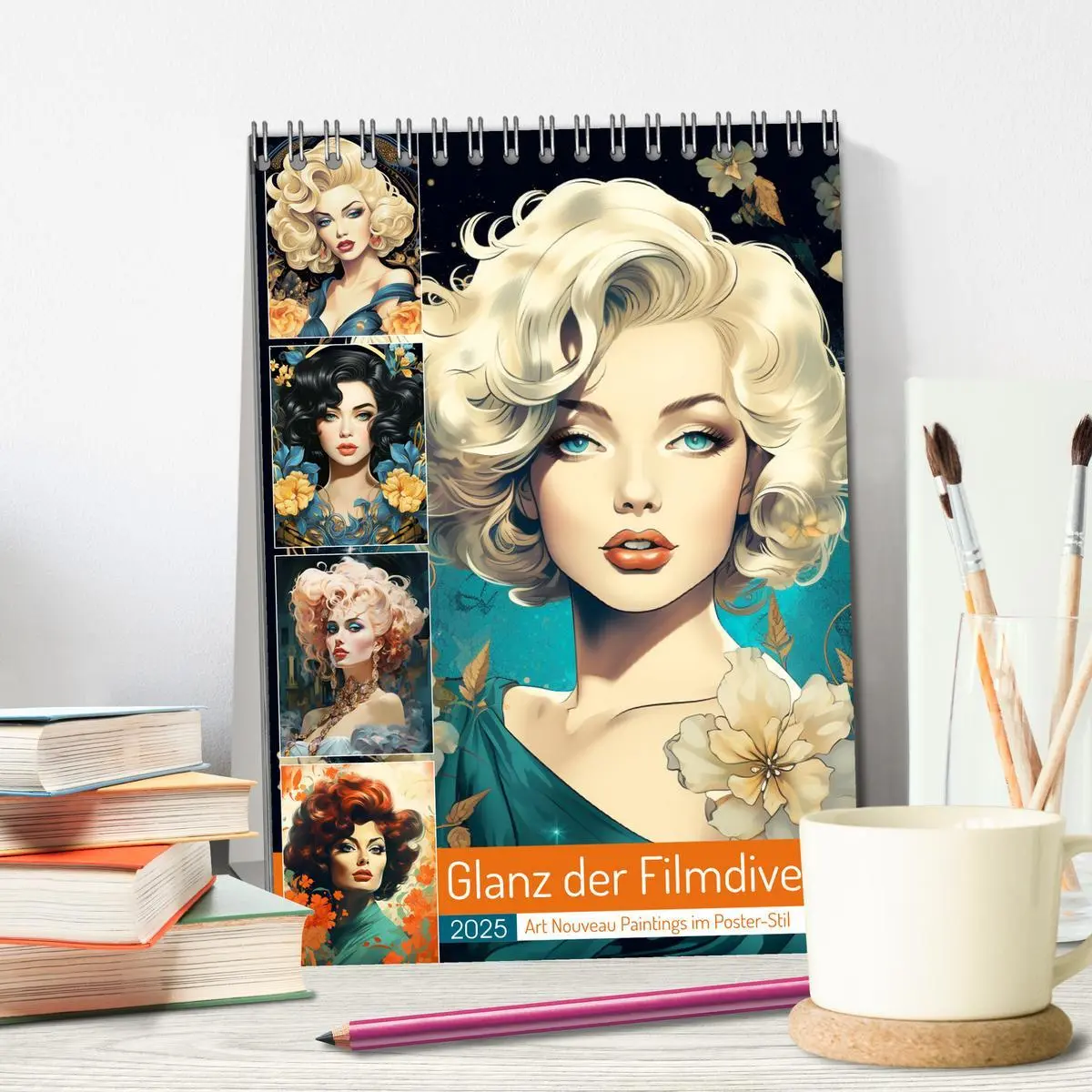 Bild: 9783435858057 | Glanz der Filmdiven. Art Nouveau Paintings im Poster-Stil...