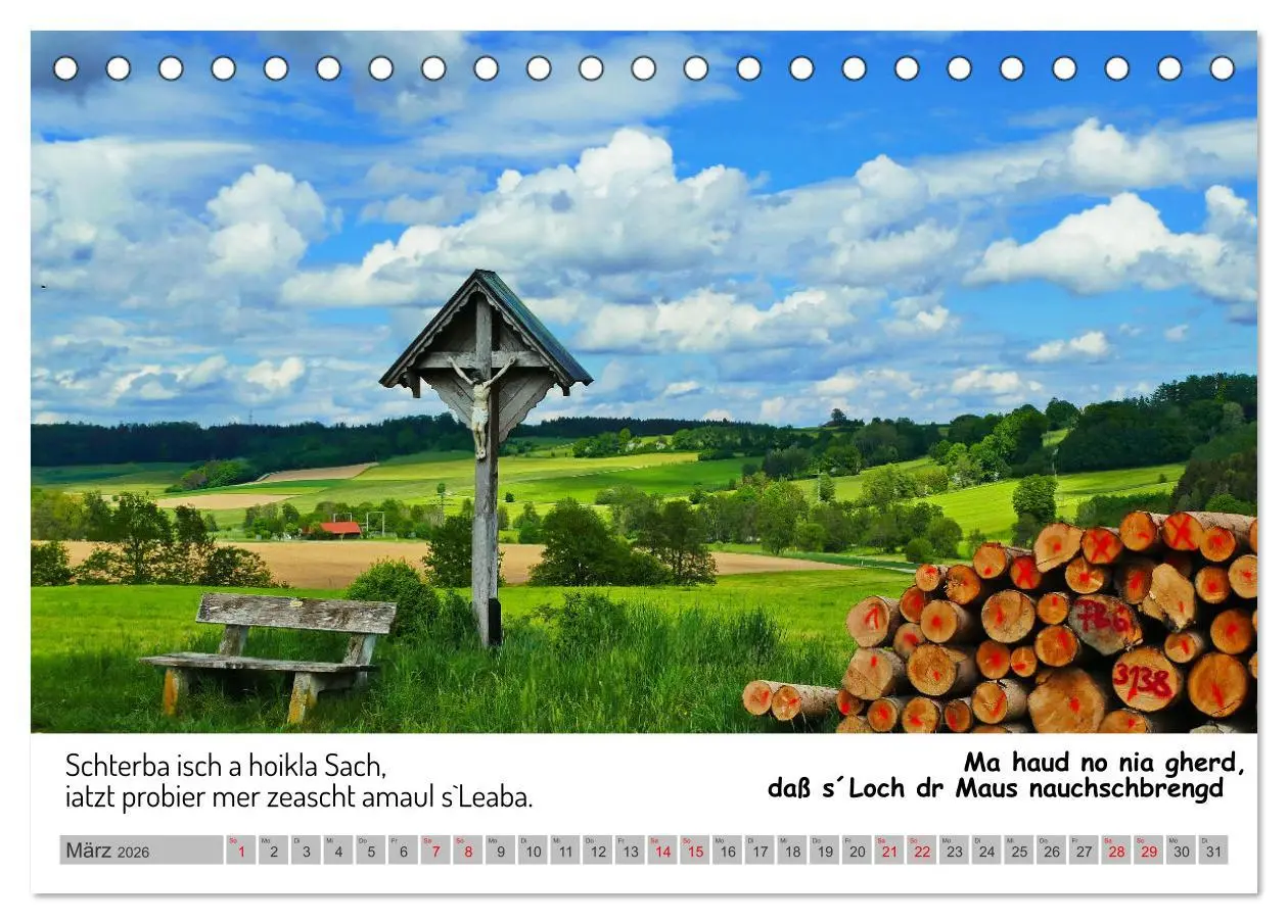 Bild: 9783457498057 | Schwäbische Sprichwörter 1 Wi ma hald so said! (Tischkalender 2026...
