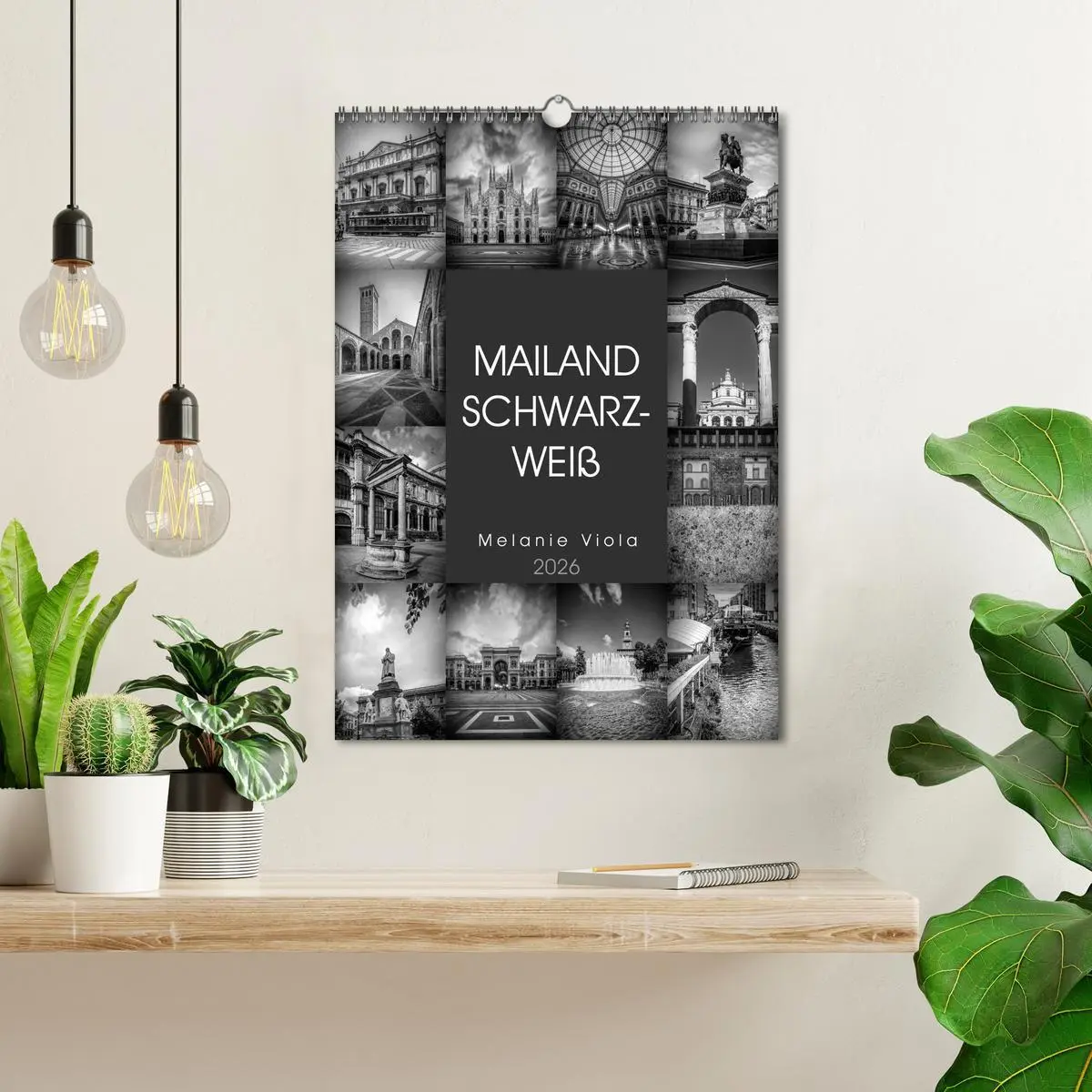 Bild: 9783516418057 | MAILAND SCHWARZWEIß (Wandkalender 2026 DIN A3 hoch), CALVENDO...