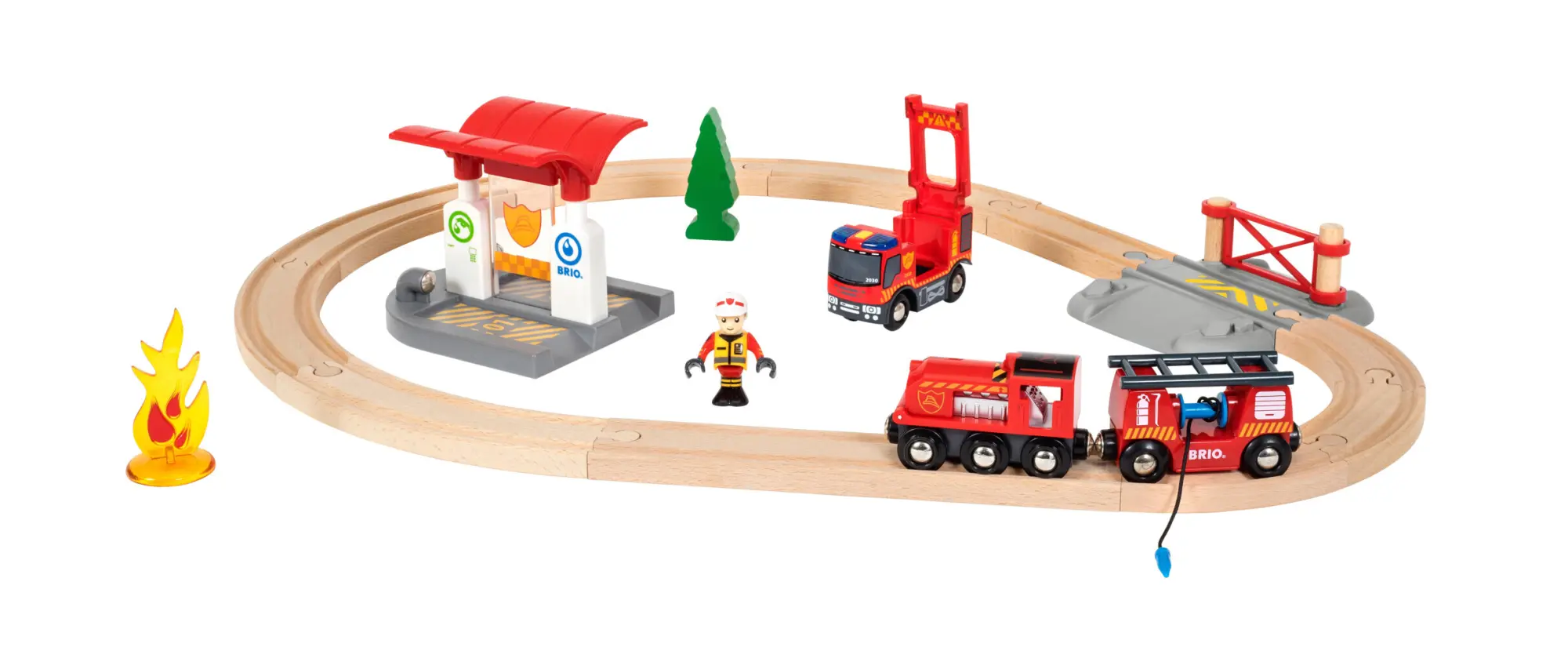 Bild: 7312350338157 | BRIO World - Bahn Feuerwehr Set | BRIO® | Spielzeug | In Schachtel