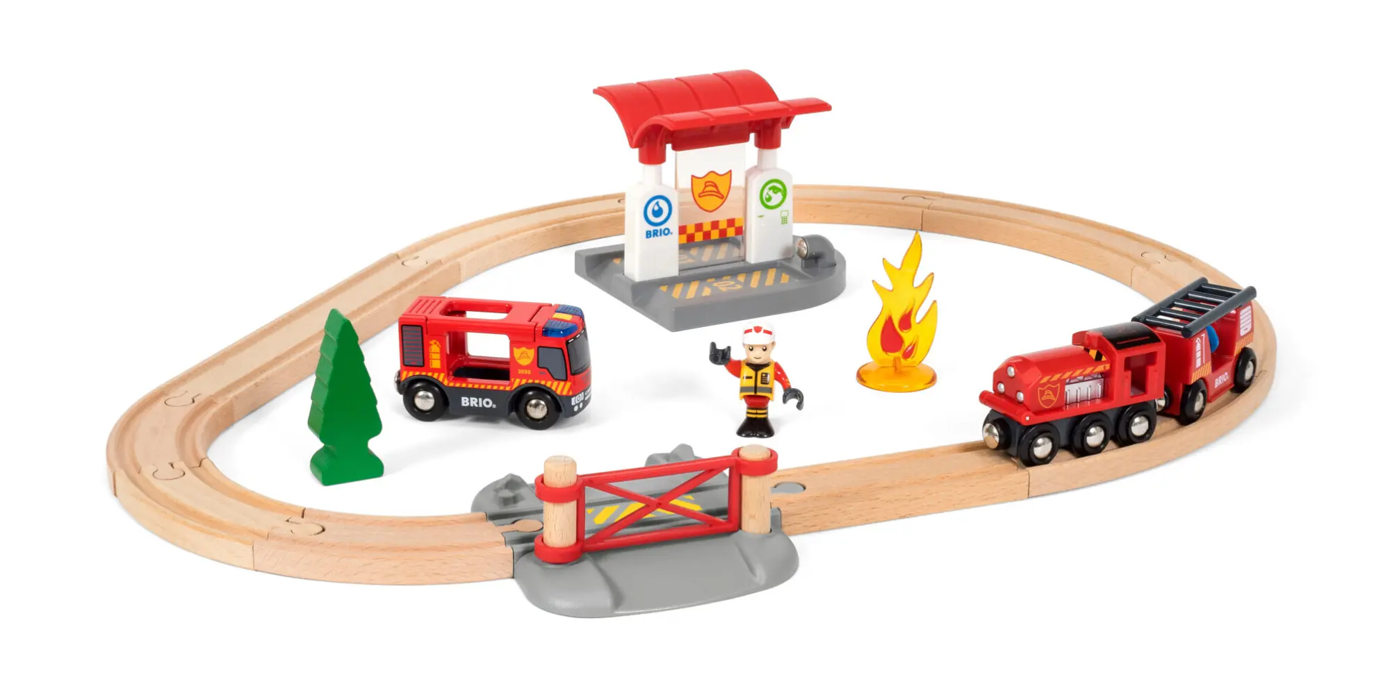 Bild: 7312350338157 | BRIO World - Bahn Feuerwehr Set | BRIO® | Spielzeug | In Schachtel