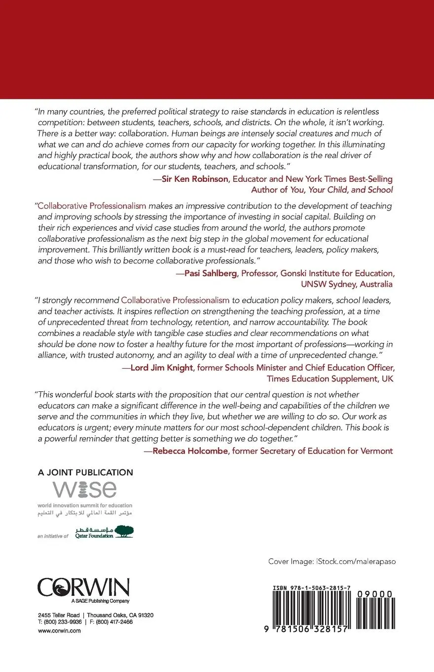 Rückseite: 9781506328157 | Collaborative Professionalism | Andy Hargreaves (u. a.) | Taschenbuch