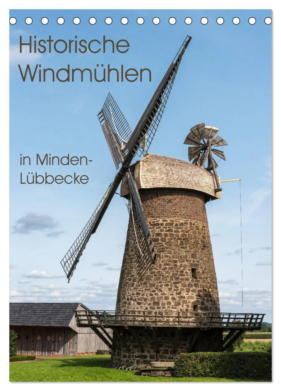 Cover: 9783516408157 | Historische Windmühlen in Minden-Lübbecke (Tischkalender 2026 DIN...