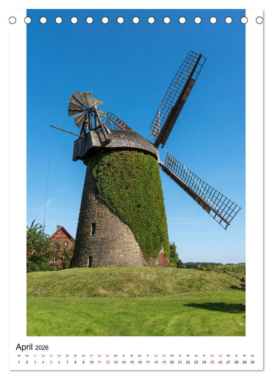 Bild: 9783516408157 | Historische Windmühlen in Minden-Lübbecke (Tischkalender 2026 DIN...