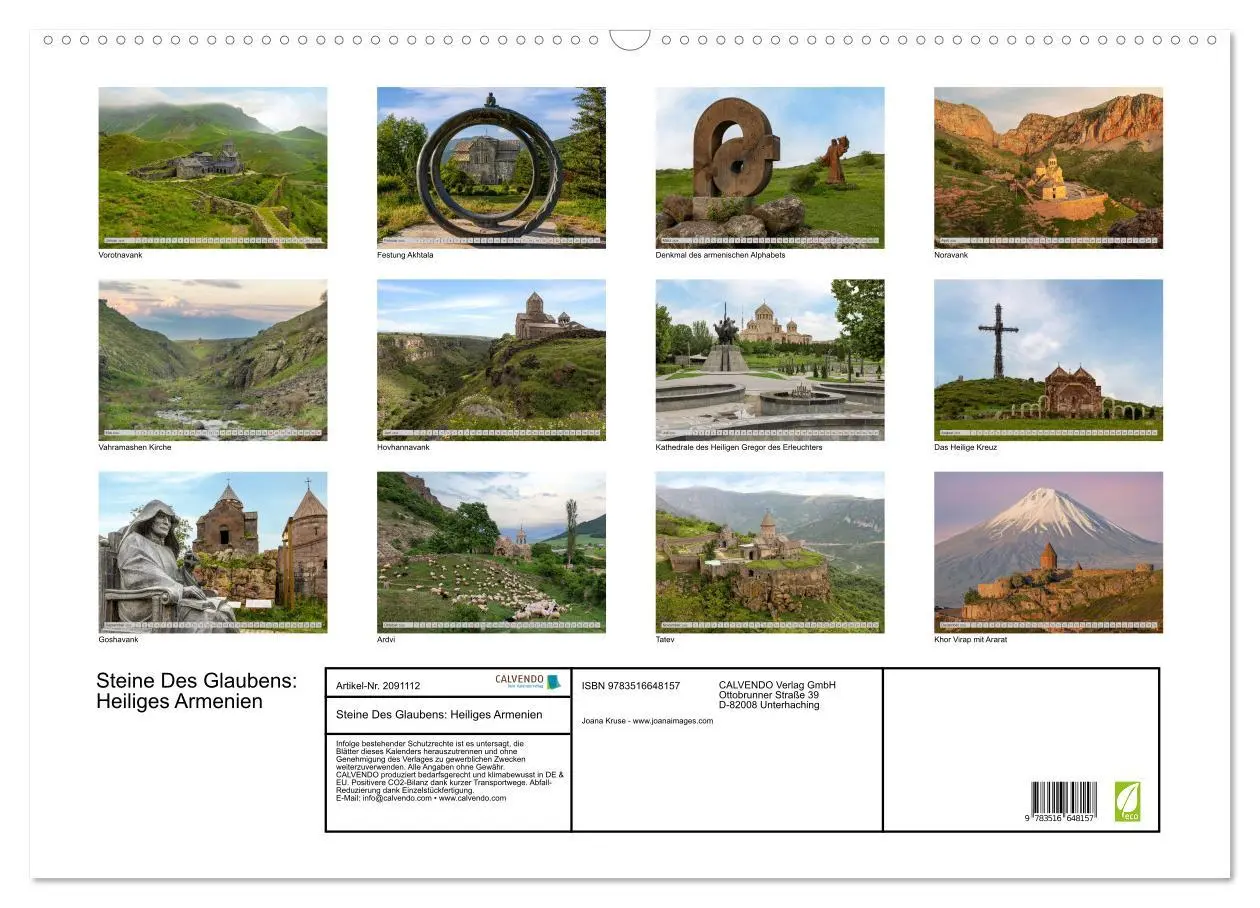 Bild: 9783516648157 | Steine Des Glaubens: Heiliges Armenien (Wandkalender 2026 DIN A2...