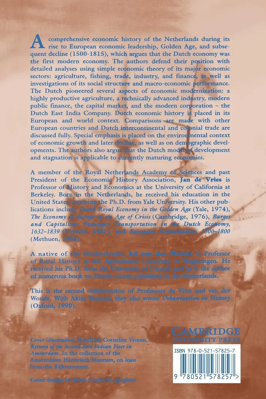 Rückseite: 9780521578257 | The First Modern Economy | Jan De Vries (u. a.) | Taschenbuch | 1997
