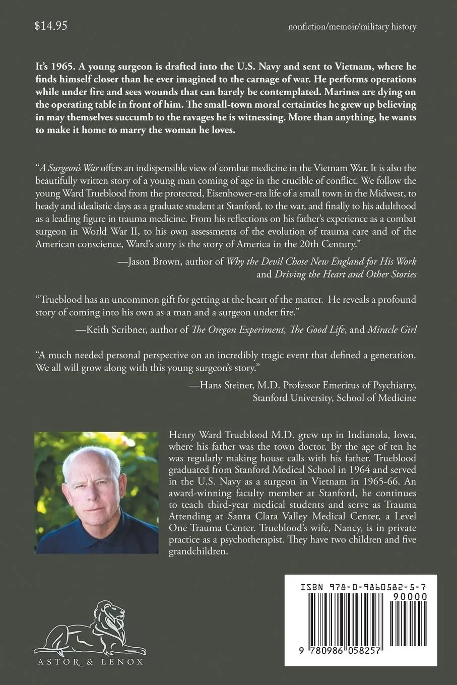 Rückseite: 9780986058257 | A Surgeon's War | My Year in Vietnam | Henry Ward Trueblood M. D.