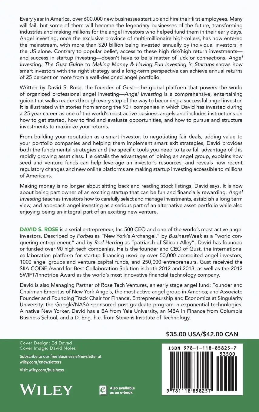 Rückseite: 9781118858257 | Angel Investing | David S Rose | Buch | 304 S. | Englisch | 2014