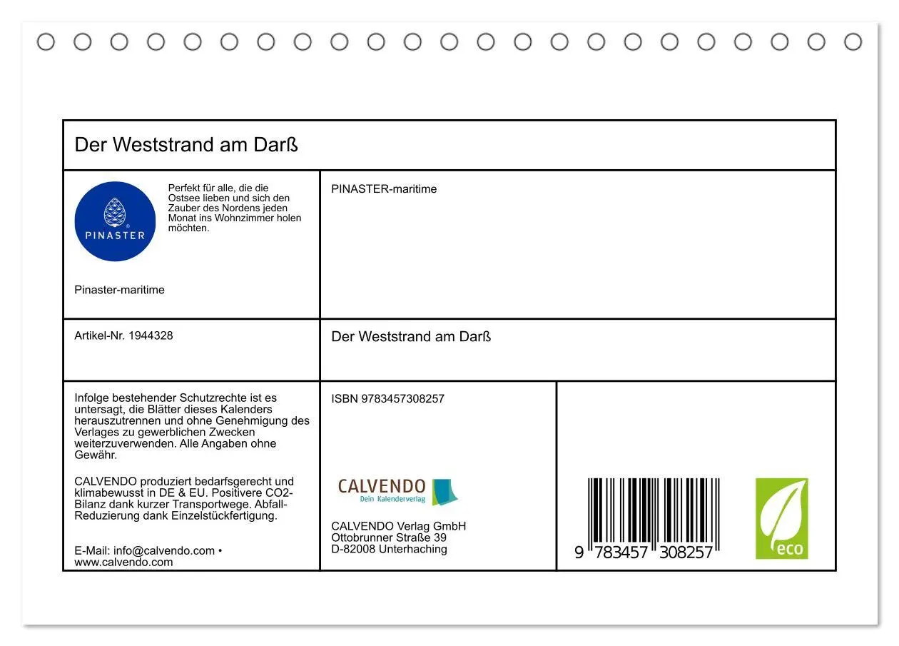 Bild: 9783457308257 | Der Weststrand am Darß (Tischkalender 2026 DIN A5 quer), CALVENDO...