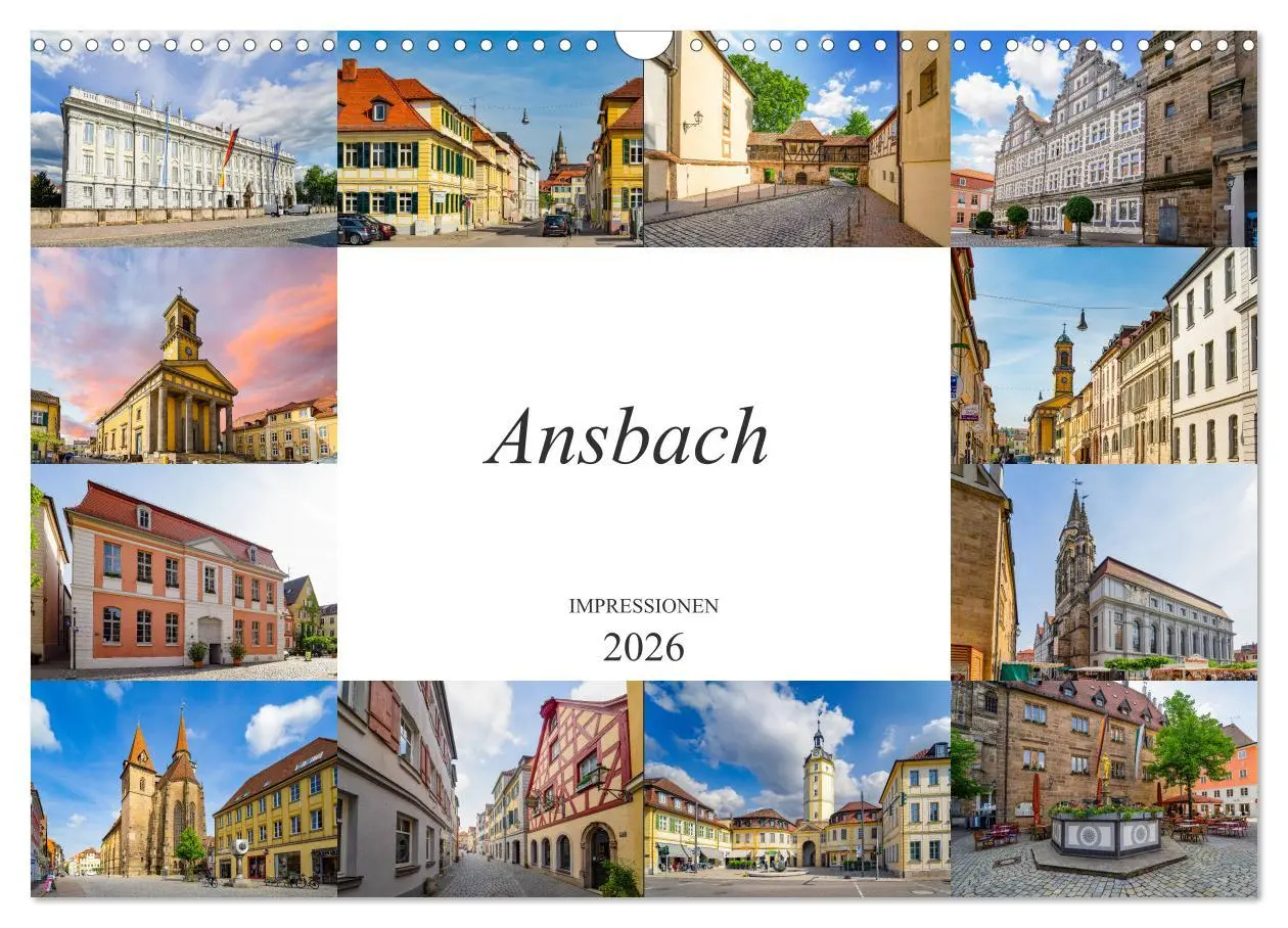Cover: 9783457788257 | Ansbach Impressionen (Wandkalender 2026 DIN A3 quer), CALVENDO...