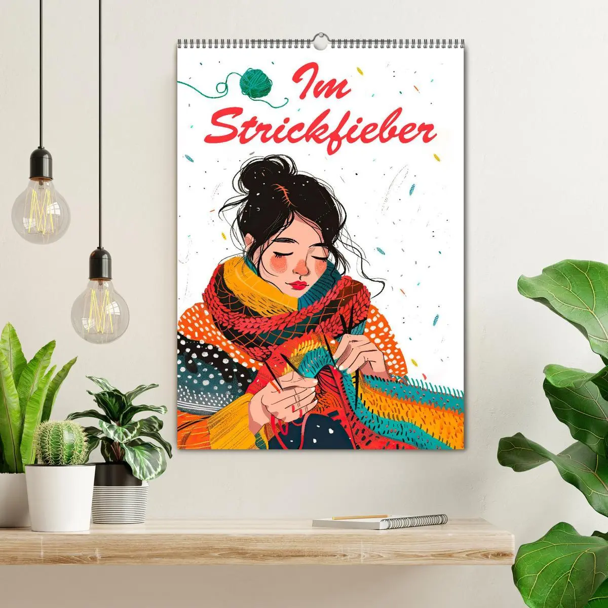 Bild: 9783516258257 | Im Strickfieber (Wandkalender 2026 DIN A2 hoch), CALVENDO...