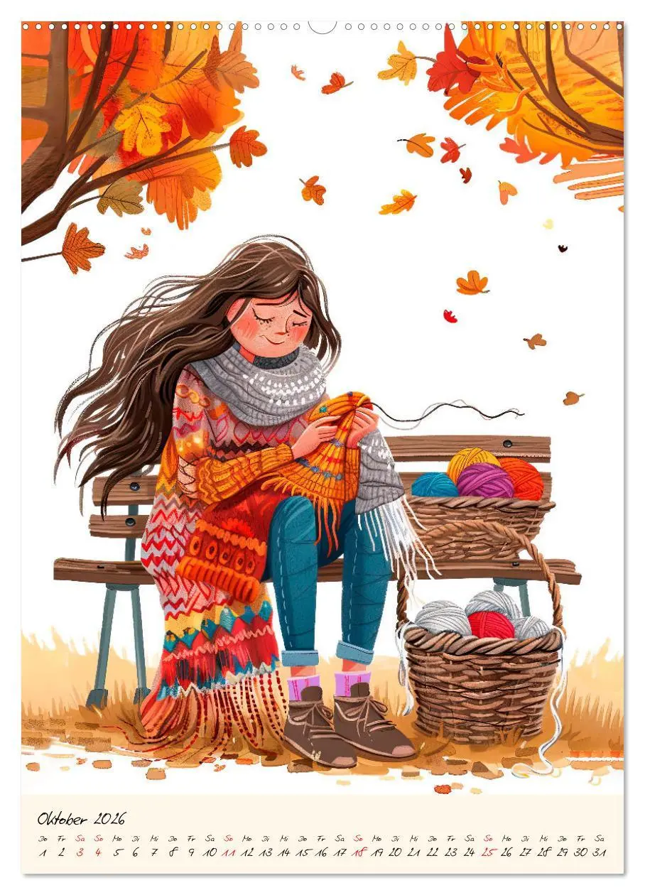 Bild: 9783516258257 | Im Strickfieber (Wandkalender 2026 DIN A2 hoch), CALVENDO...