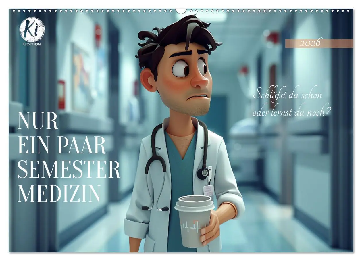 Cover: 9783457398357 | Nur ein paar Semester Medizin (Wandkalender 2026 DIN A2 quer),...