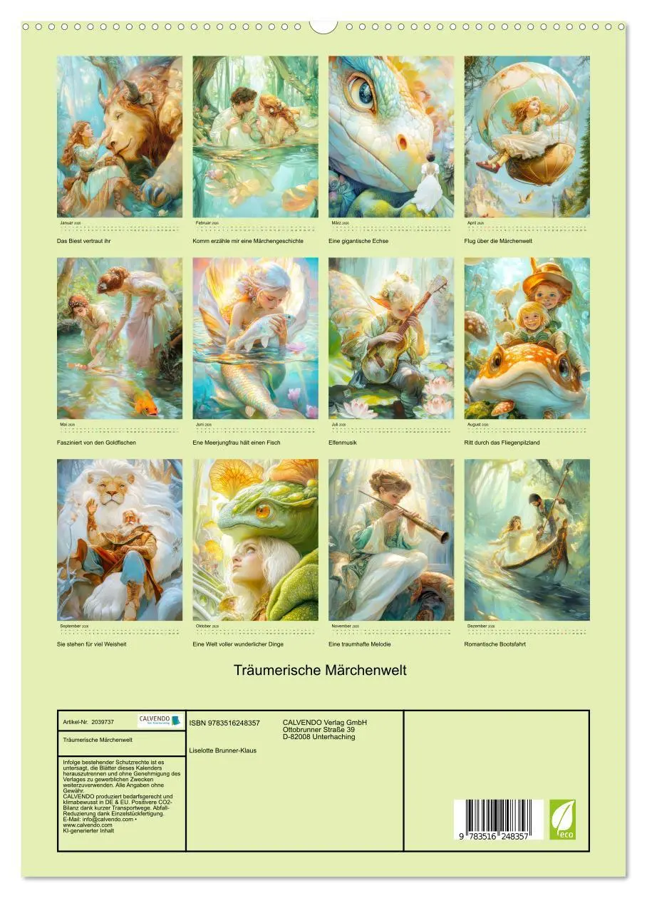 Bild: 9783516248357 | Träumerische Märchenwelt (hochwertiger Premium Wandkalender 2026...