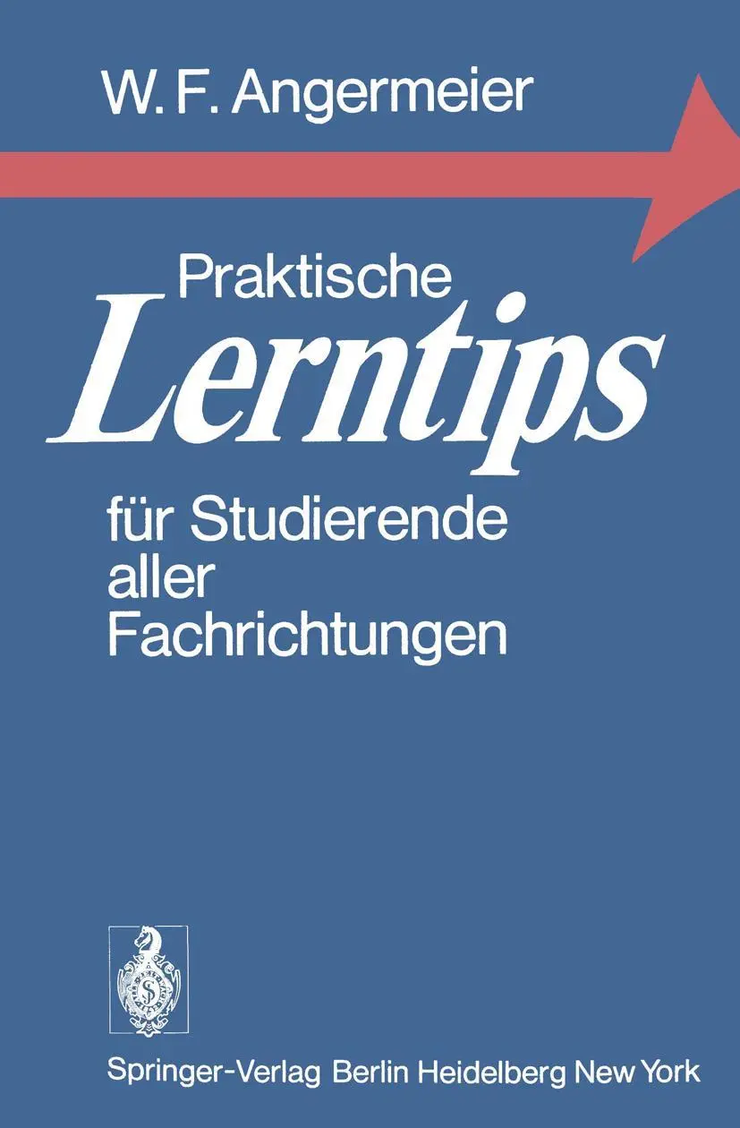 Cover: 9783540078357 | Praktische Lerntips für Studierende aller Fachrichtungen | Angermeier